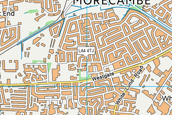 LA4 4TJ map - OS VectorMap District (Ordnance Survey)