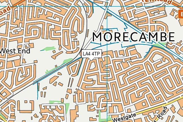 LA4 4TP map - OS VectorMap District (Ordnance Survey)