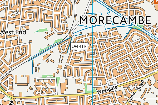 LA4 4TR map - OS VectorMap District (Ordnance Survey)