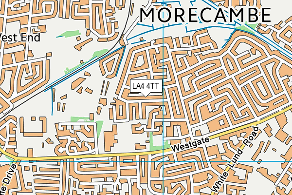 LA4 4TT map - OS VectorMap District (Ordnance Survey)