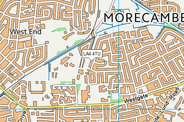 LA4 4TU map - OS VectorMap District (Ordnance Survey)