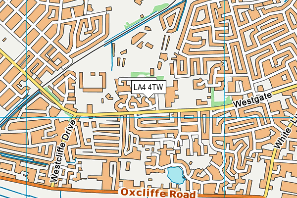 LA4 4TW map - OS VectorMap District (Ordnance Survey)