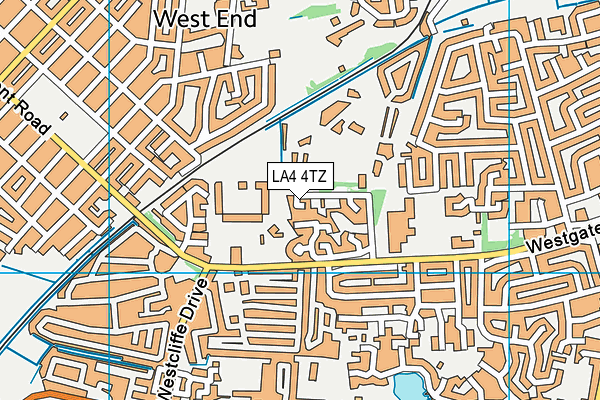 LA4 4TZ map - OS VectorMap District (Ordnance Survey)