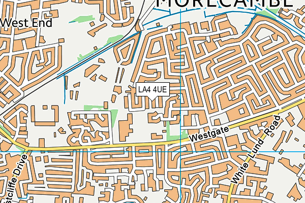 LA4 4UE map - OS VectorMap District (Ordnance Survey)