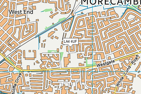 LA4 4UF map - OS VectorMap District (Ordnance Survey)
