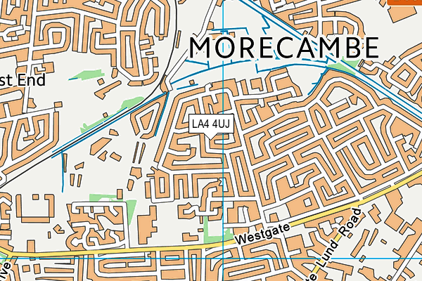 LA4 4UJ map - OS VectorMap District (Ordnance Survey)
