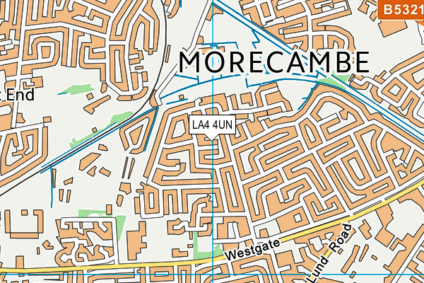LA4 4UN map - OS VectorMap District (Ordnance Survey)