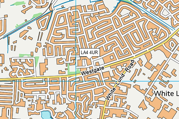 LA4 4UR map - OS VectorMap District (Ordnance Survey)