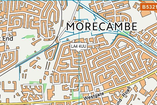 LA4 4UU map - OS VectorMap District (Ordnance Survey)