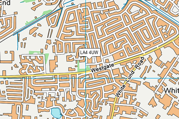 LA4 4UW map - OS VectorMap District (Ordnance Survey)