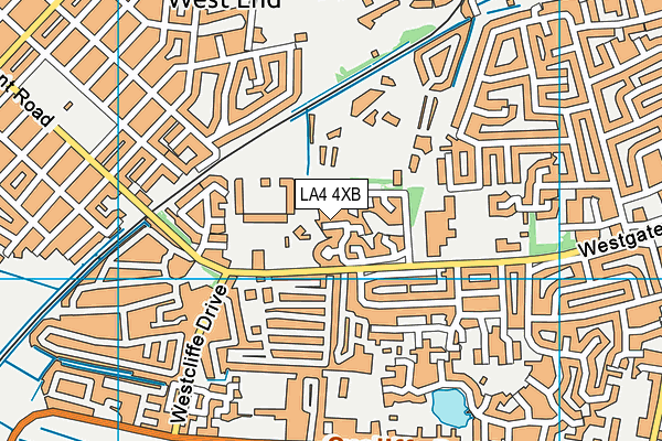 LA4 4XB map - OS VectorMap District (Ordnance Survey)