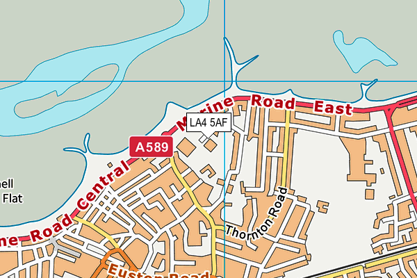 LA4 5AF map - OS VectorMap District (Ordnance Survey)
