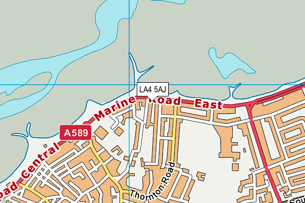 LA4 5AJ map - OS VectorMap District (Ordnance Survey)
