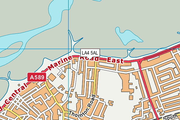 LA4 5AL map - OS VectorMap District (Ordnance Survey)