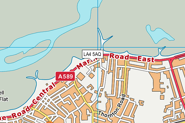 LA4 5AQ map - OS VectorMap District (Ordnance Survey)