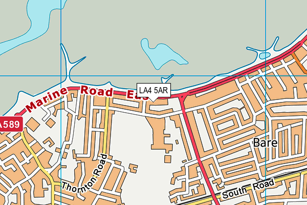 LA4 5AR map - OS VectorMap District (Ordnance Survey)