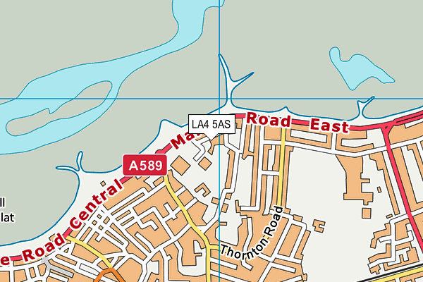 LA4 5AS map - OS VectorMap District (Ordnance Survey)