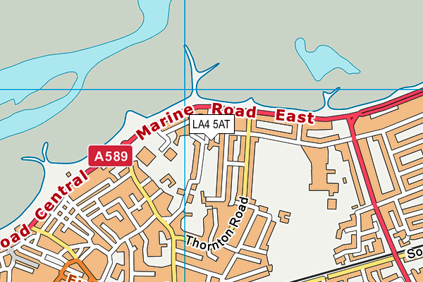 LA4 5AT map - OS VectorMap District (Ordnance Survey)