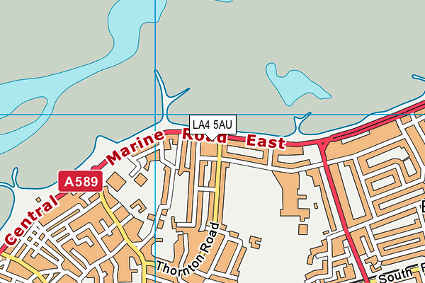 LA4 5AU map - OS VectorMap District (Ordnance Survey)