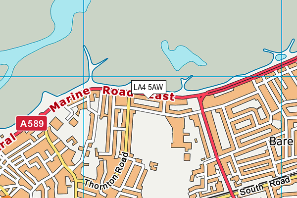 LA4 5AW map - OS VectorMap District (Ordnance Survey)