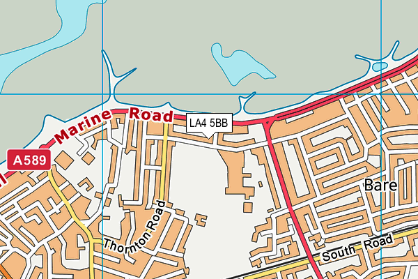LA4 5BB map - OS VectorMap District (Ordnance Survey)