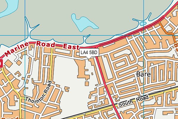 LA4 5BD map - OS VectorMap District (Ordnance Survey)