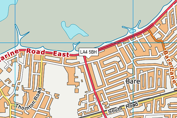 LA4 5BH map - OS VectorMap District (Ordnance Survey)