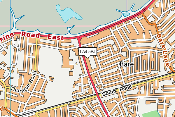 LA4 5BJ map - OS VectorMap District (Ordnance Survey)