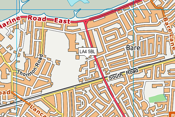 LA4 5BL map - OS VectorMap District (Ordnance Survey)