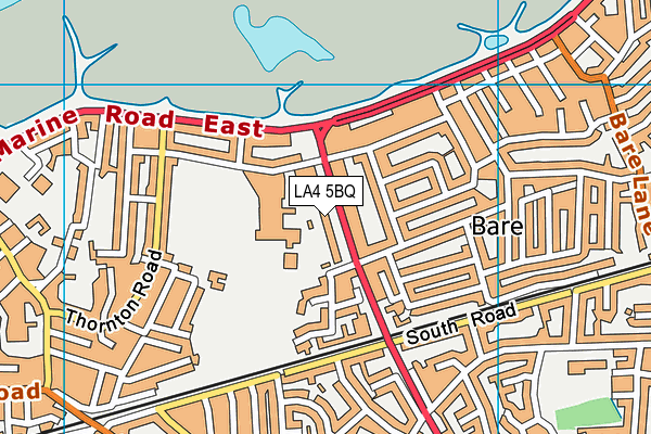 LA4 5BQ map - OS VectorMap District (Ordnance Survey)