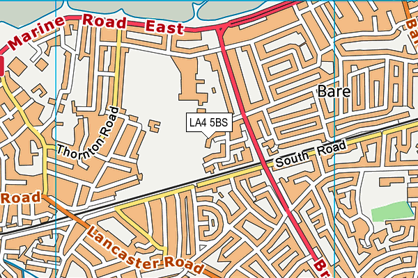 LA4 5BS map - OS VectorMap District (Ordnance Survey)