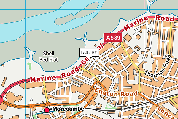 LA4 5BY map - OS VectorMap District (Ordnance Survey)