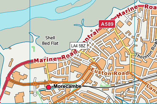 LA4 5BZ map - OS VectorMap District (Ordnance Survey)