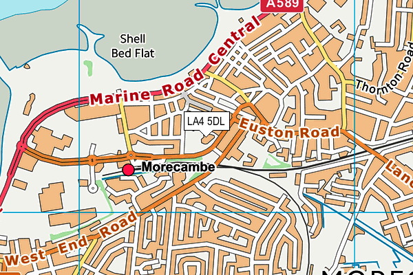 LA4 5DL map - OS VectorMap District (Ordnance Survey)