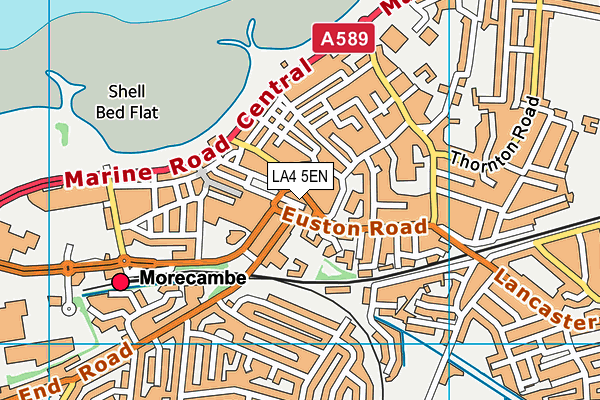 LA4 5EN map - OS VectorMap District (Ordnance Survey)