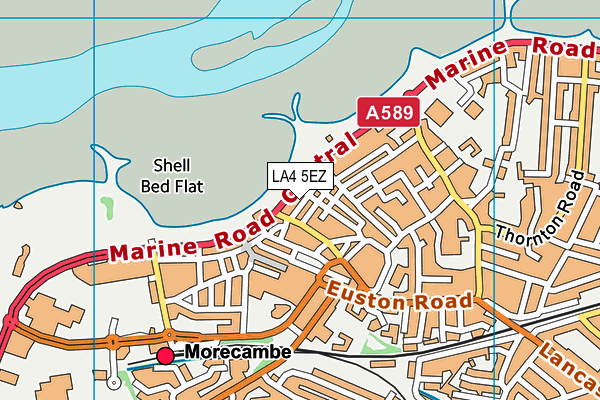 LA4 5EZ map - OS VectorMap District (Ordnance Survey)