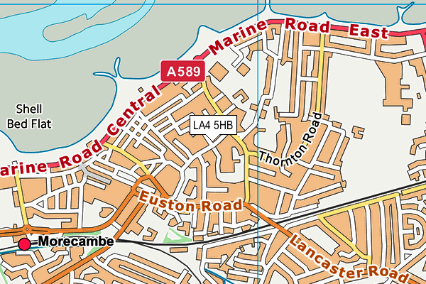 LA4 5HB map - OS VectorMap District (Ordnance Survey)