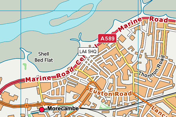 LA4 5HQ map - OS VectorMap District (Ordnance Survey)