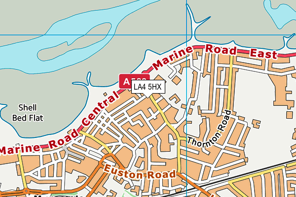 LA4 5HX map - OS VectorMap District (Ordnance Survey)