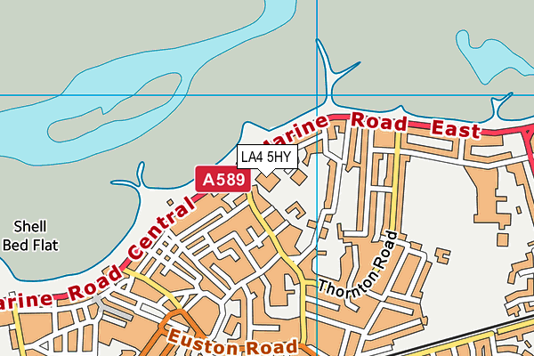 LA4 5HY map - OS VectorMap District (Ordnance Survey)