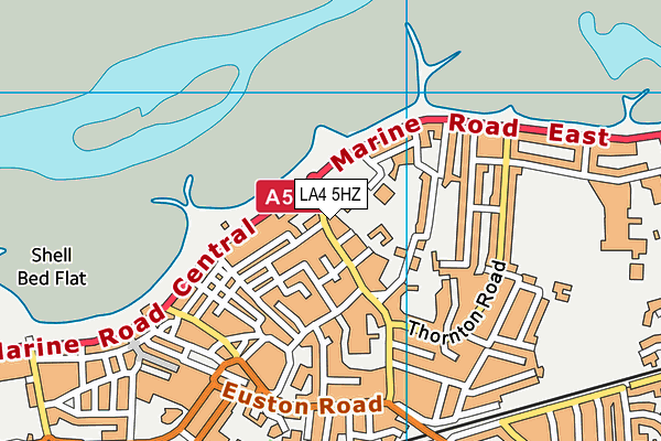 LA4 5HZ map - OS VectorMap District (Ordnance Survey)