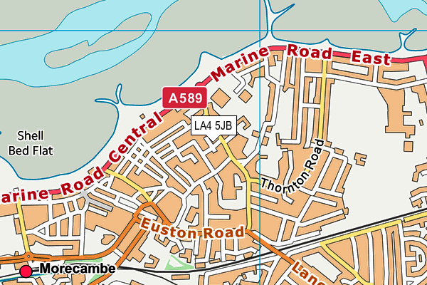 LA4 5JB map - OS VectorMap District (Ordnance Survey)