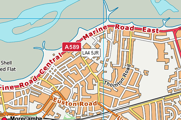 LA4 5JR map - OS VectorMap District (Ordnance Survey)