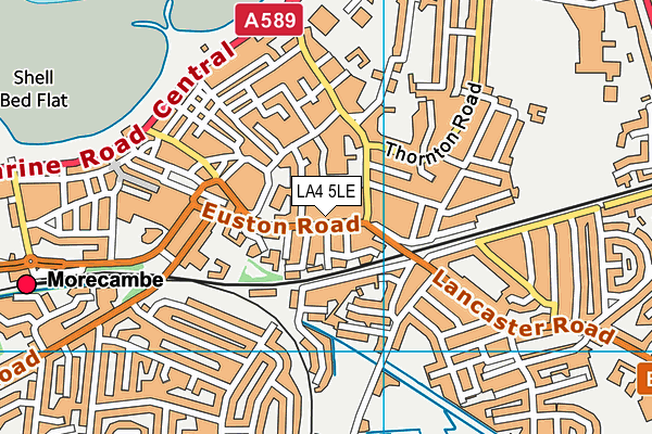 LA4 5LE map - OS VectorMap District (Ordnance Survey)