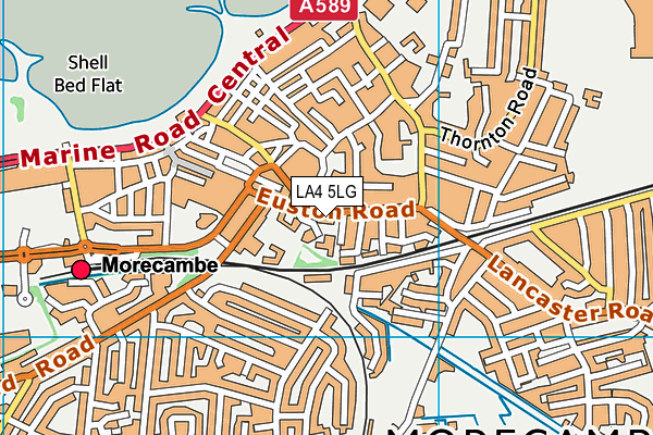 LA4 5LG map - OS VectorMap District (Ordnance Survey)