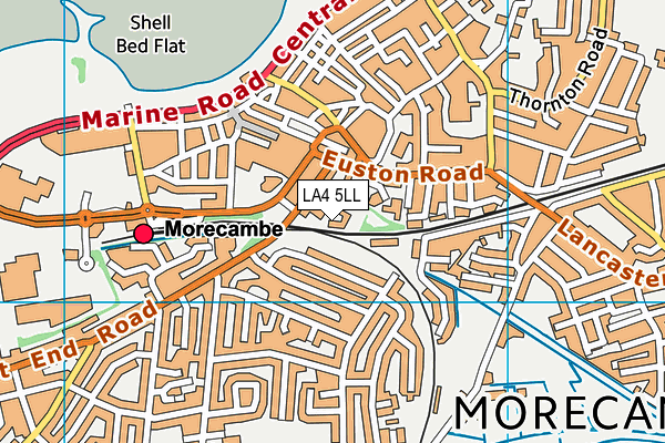 LA4 5LL map - OS VectorMap District (Ordnance Survey)