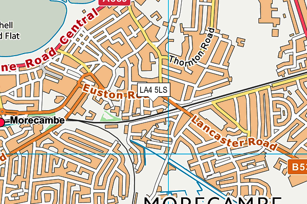 LA4 5LS map - OS VectorMap District (Ordnance Survey)