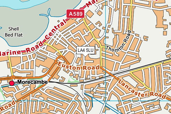 LA4 5LU map - OS VectorMap District (Ordnance Survey)