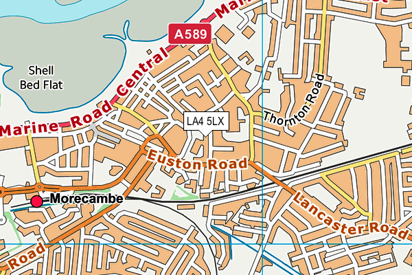 LA4 5LX map - OS VectorMap District (Ordnance Survey)
