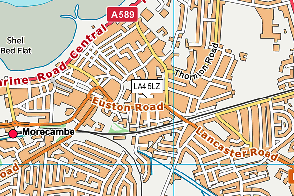 LA4 5LZ map - OS VectorMap District (Ordnance Survey)